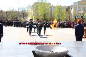 Торжественный митинг и возложение цветов к мемориалу памяти. 8 мая 2018 года